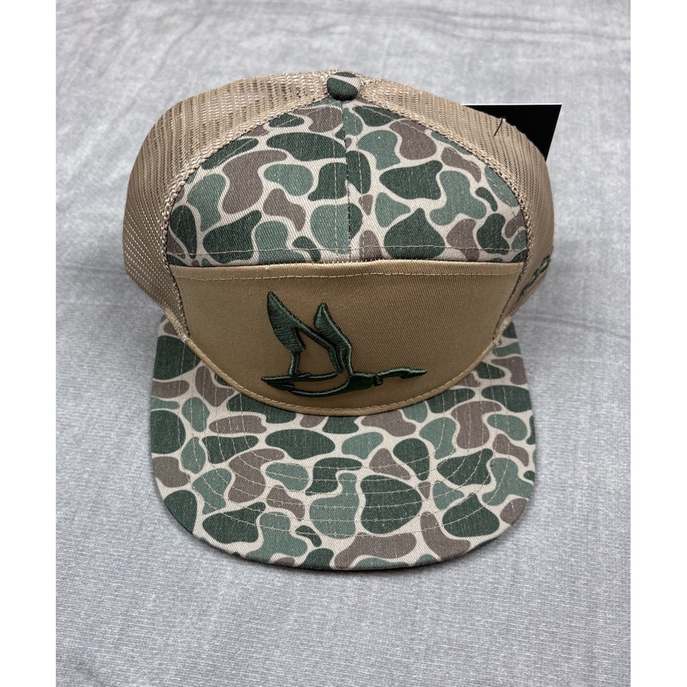 Roost 7 Panel Hat Cap Men Camo Snapback Mesh NWT Duck Goose Hunting - Picture 2 of 11